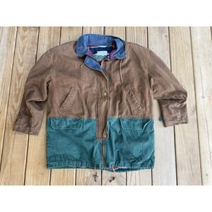 Vintage 90s Brandon Thomas Country Coat Chore Jacket Mens Large Aztec Inside